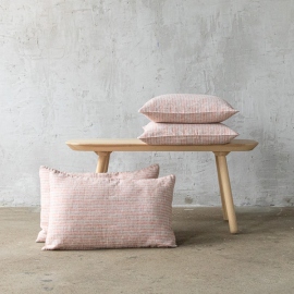 Linen Cushion Cover Brick Natural Brittany