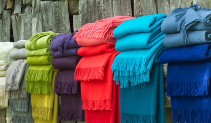 Soft wool throw from the WoolMe launch collection